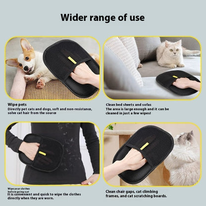 Pet Hair Remover Glove grooming a cat
