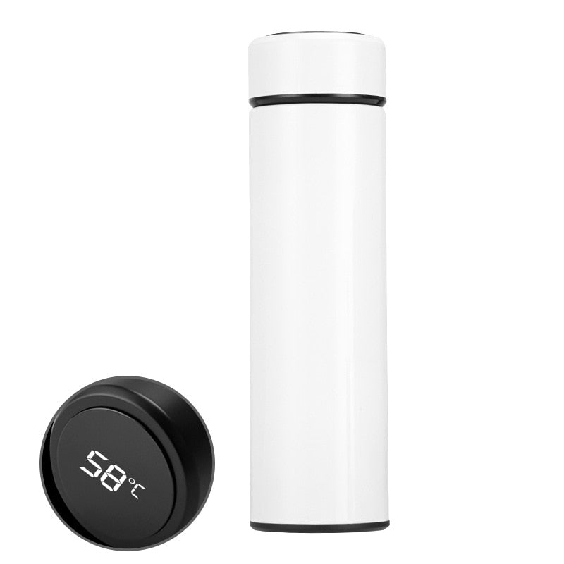 Close-up of LED Temperature Display Thermos Bottle digital screen