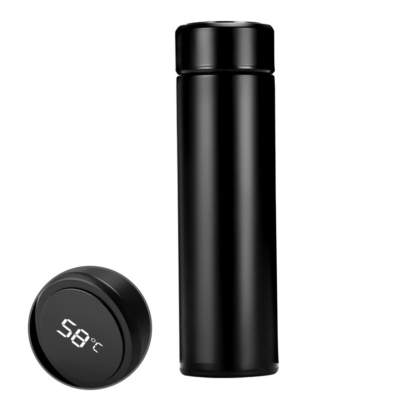 LED Temperature Display Thermos Bottle in Red color
