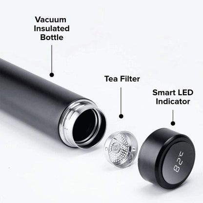 LED Temperature Display Thermos Bottle showing digital temperature readout