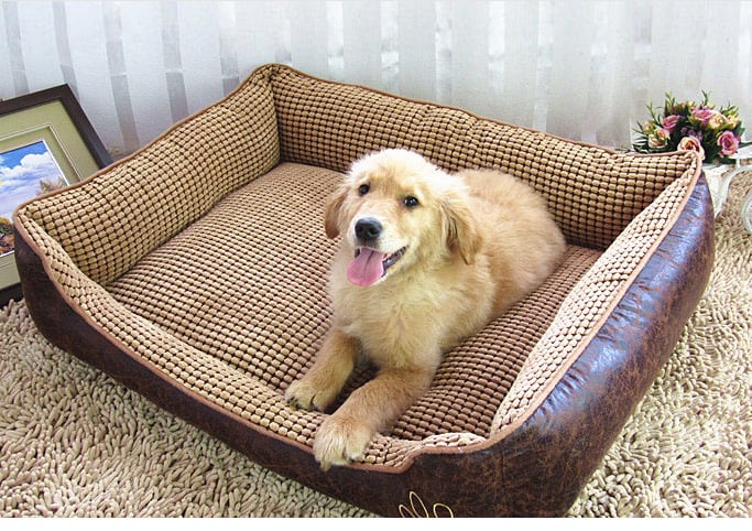 Easy-Clean   Dog Bed with Removable Blanket & Cooling Mat